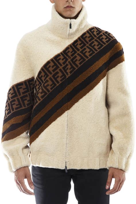 fendi motif shearling jacket|fendi shearling.